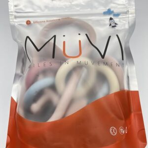 Pack de mordedores bebé MÜVI con correa, silicona segura sin BPA